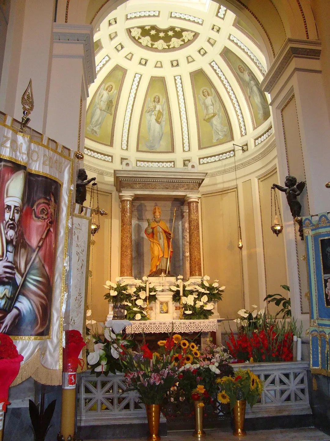 The interior of Nola Duomo Church, Nola Italy