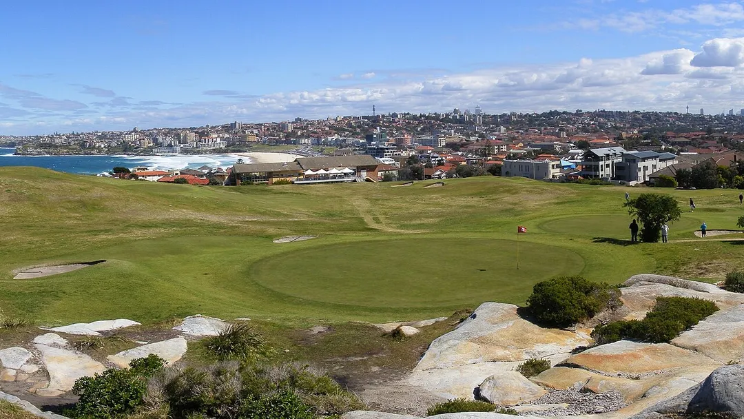 Private golf course in North Bondi, the area is also known as Ben Buckler, New South Wales. Bondi Beach can be seen in the background as well as the suburbs of Bondi and Bondi North. Cheers Bro's
