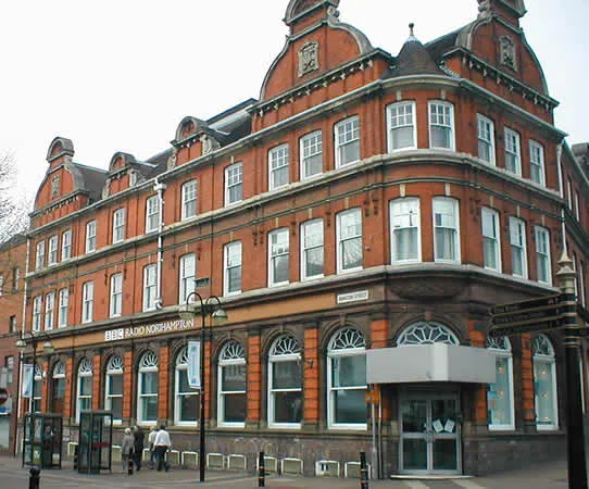 Broadcasting House in Abington Street, Northampton. Home to BBC Radio Northampton. Picture taken by Tom- on April 25, 2004.