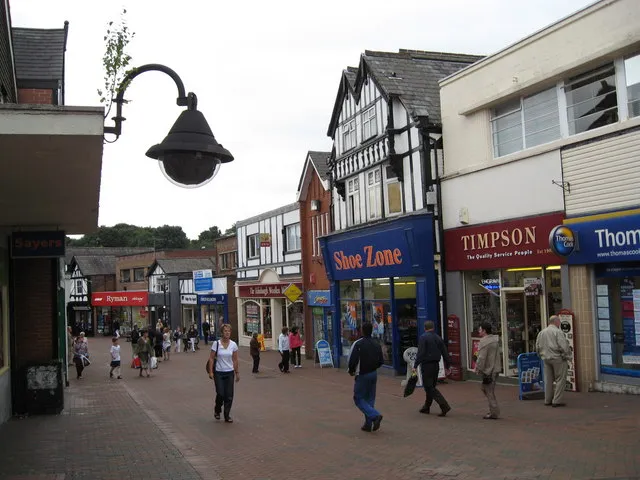 Northwich - the main shopping area looking west