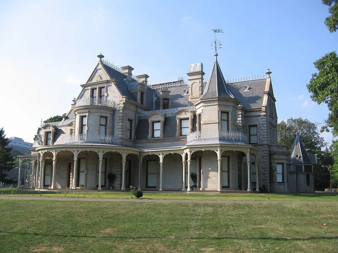 en:Lockwood-Mathews Mansion Museum, south side, en:Norwalk, Connecticut