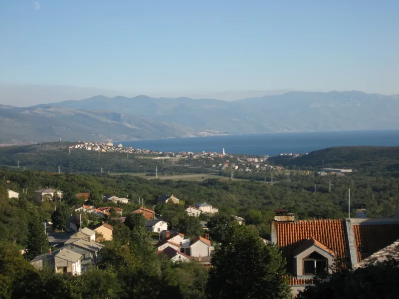 pogled na Novi Vinodolski i Velebit iz Bribira, Croatia