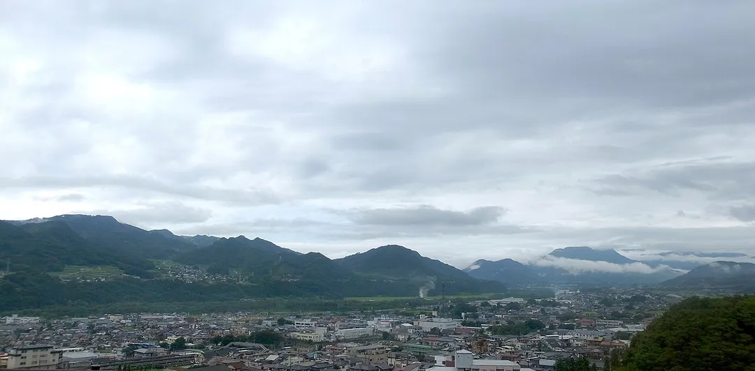 An overview of Numata in Gunma Prefecture, with Numata Station visible at the bottom left