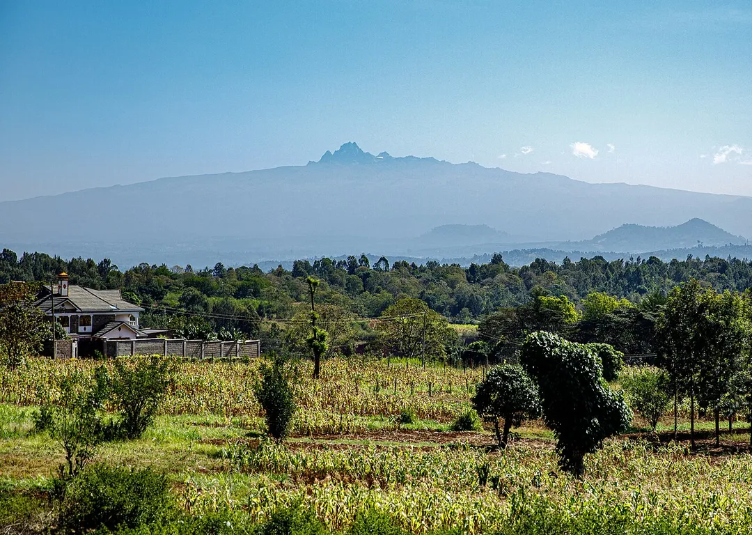 Mount Kenya as seen from Nyeri.