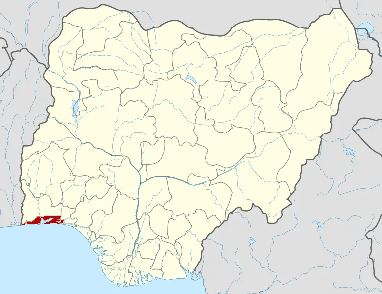 Map locator of Nigeria.