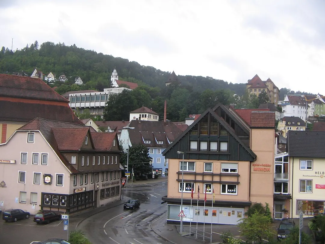 A view of the Unterstadt of Oberndorf am Neckar, taken by me in August 2006.