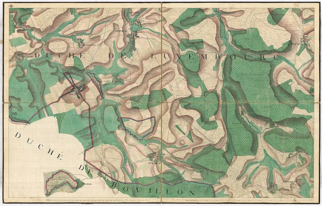 Map sheet by Joseph de Ferraris, Maps and plans department of the Royal Library of Belgium (KBR)