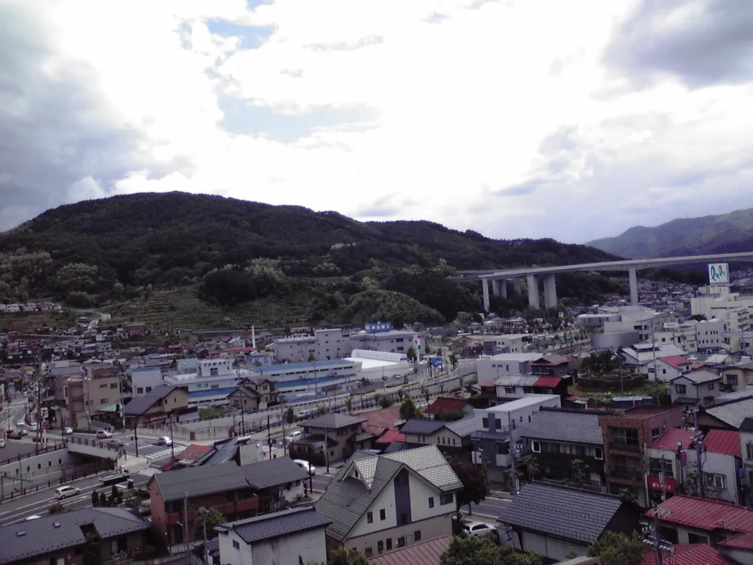 This is a photo of City of Okaya , Nagano , Japan.I took this photo from Ilf Plaza.