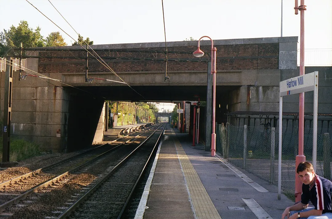 Railway station in Old Harlow, Essex, England