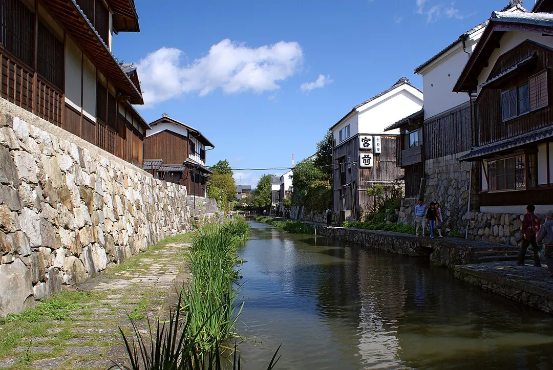 Hachimanbori in Omihachiman, Shiga, Japan