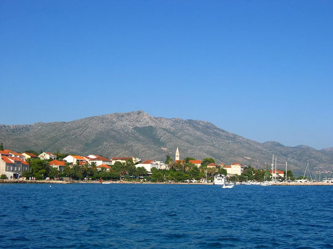 Marina in city of Orebić, Pelješac peninsula, Dalmatia, Croatia