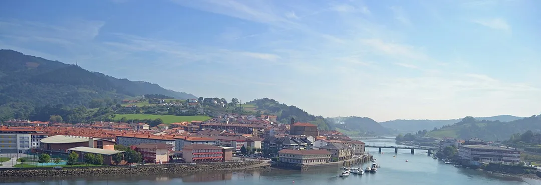 Panoramic view of Orio. Gipuzkoa, Basque Country.