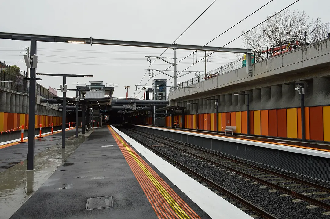 Looking north towards Melbourne in August 2016.
