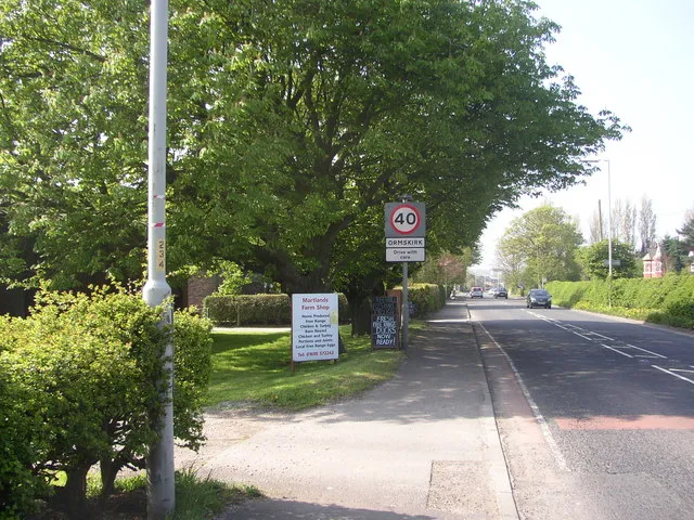 High Lane Ormskirk The notoriously busy A59 as it enters Ormskirk.