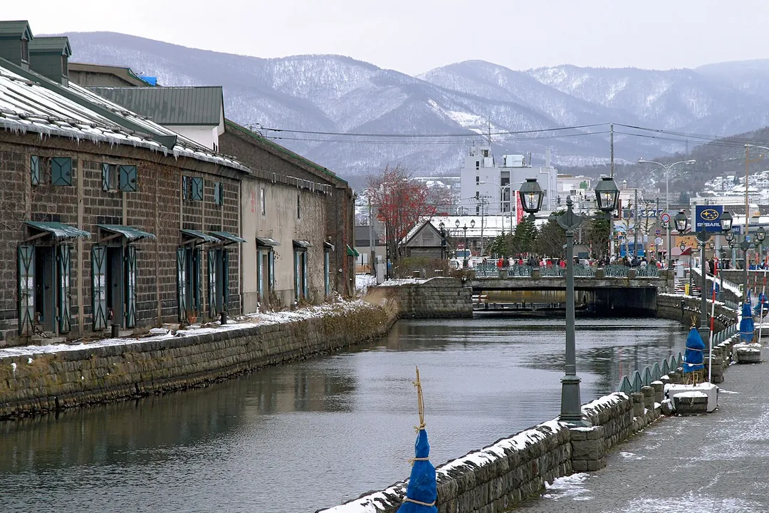 Otaru canal (Otaru unga) in Otaru city, Hokkaido prefecture, Japan.
