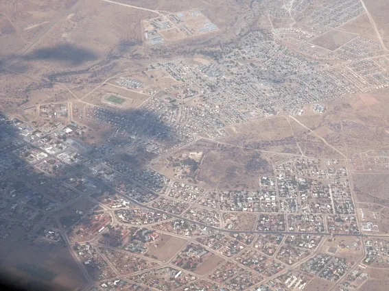 Aerial photo of Otjiwarongo town.
