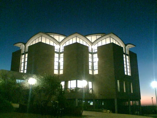 Yeshiva Otniel at night