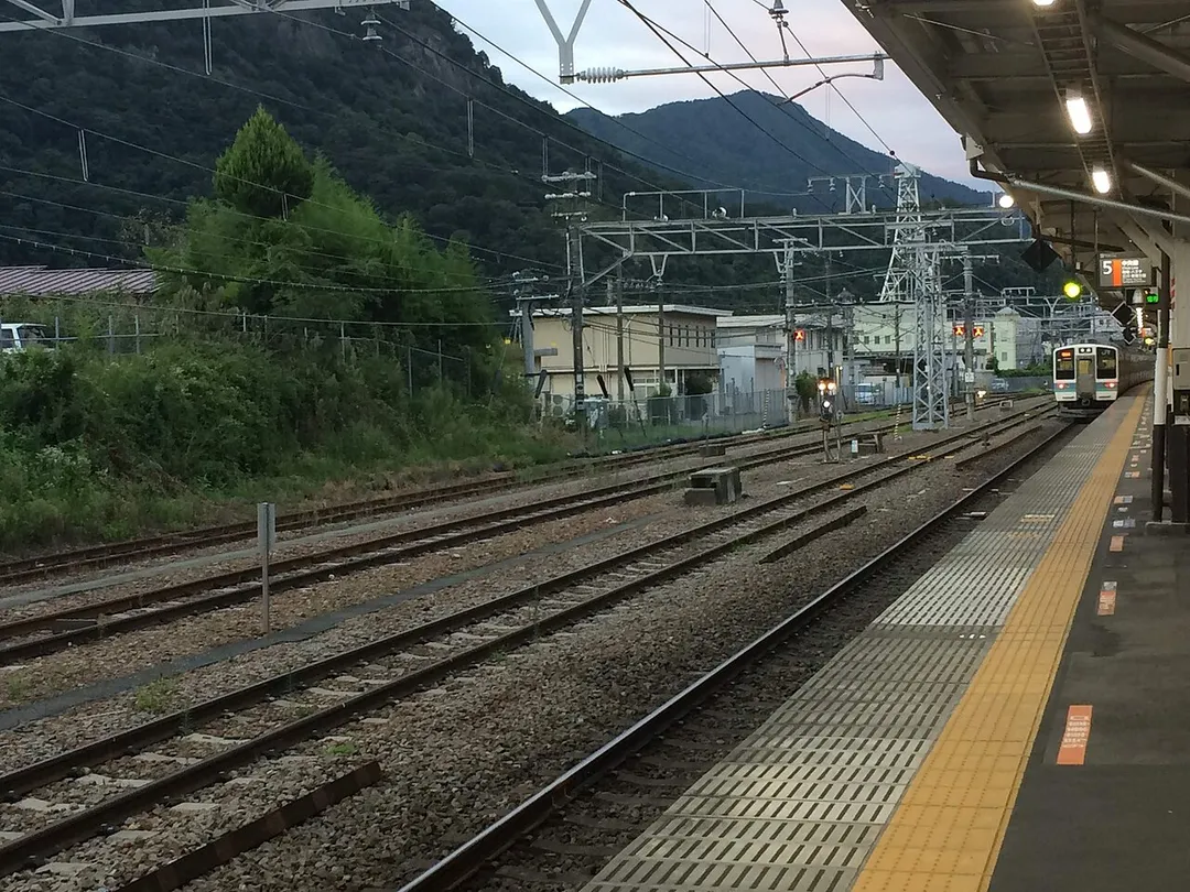 Ōtsuki Station in Yamanashi Prefecture, Japan