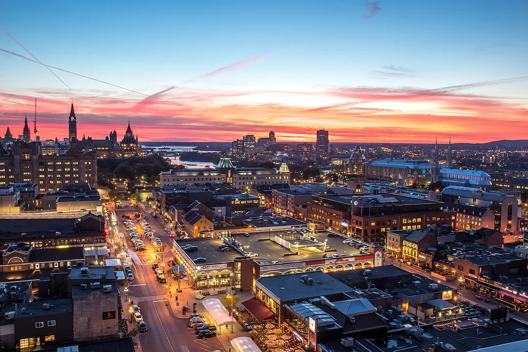 Ottawa's Byward Market at Sunset