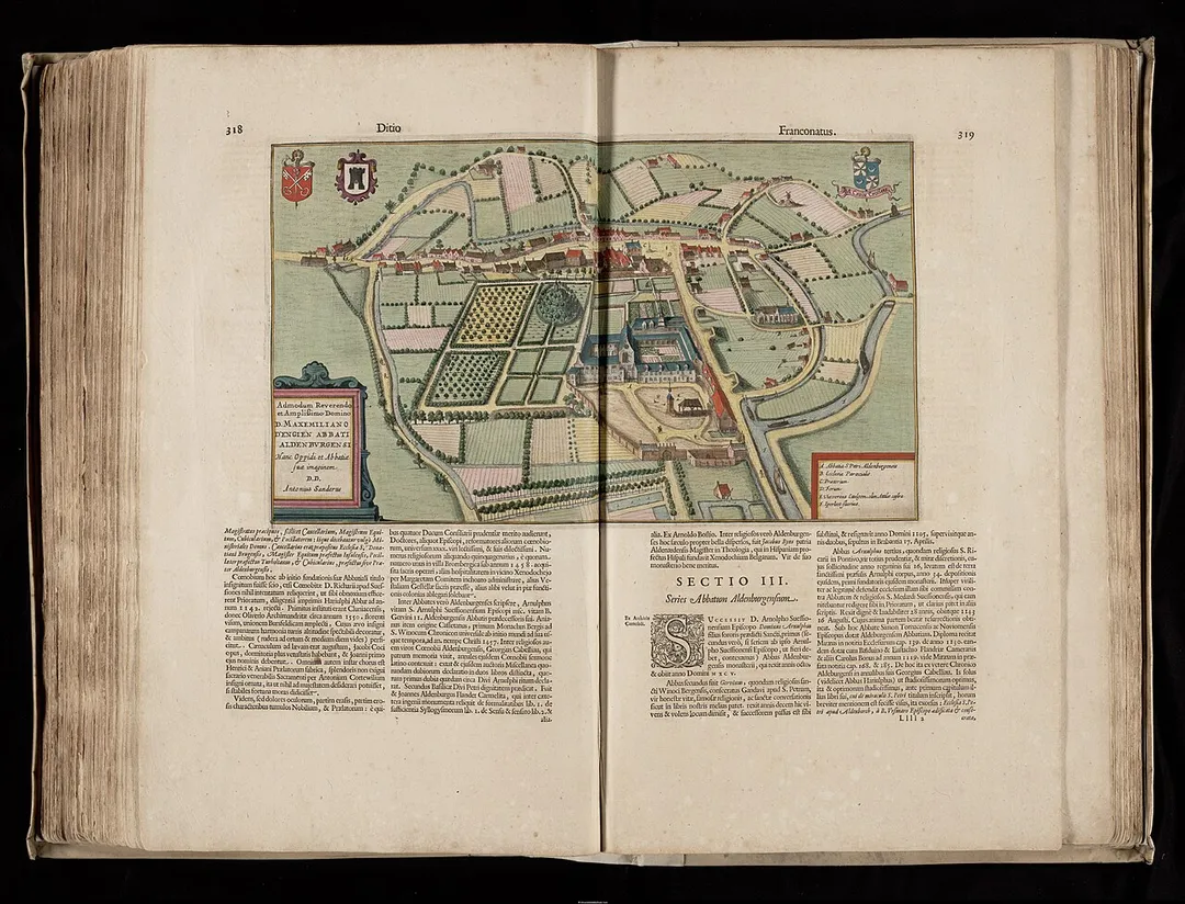 Oudenburg in de eerste helft van de 17e eeuw (afbeelding uit Flandria Illustrata - 1641)