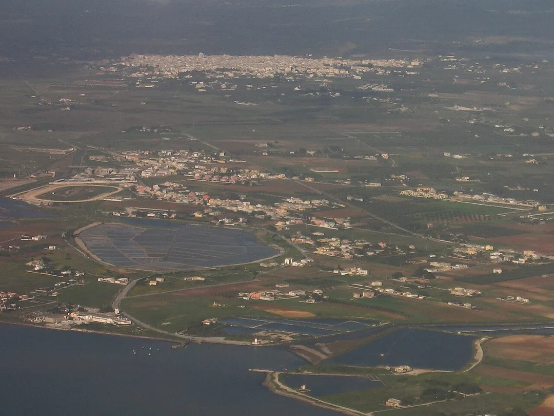 Paceco and coast, Trapani, Sicily