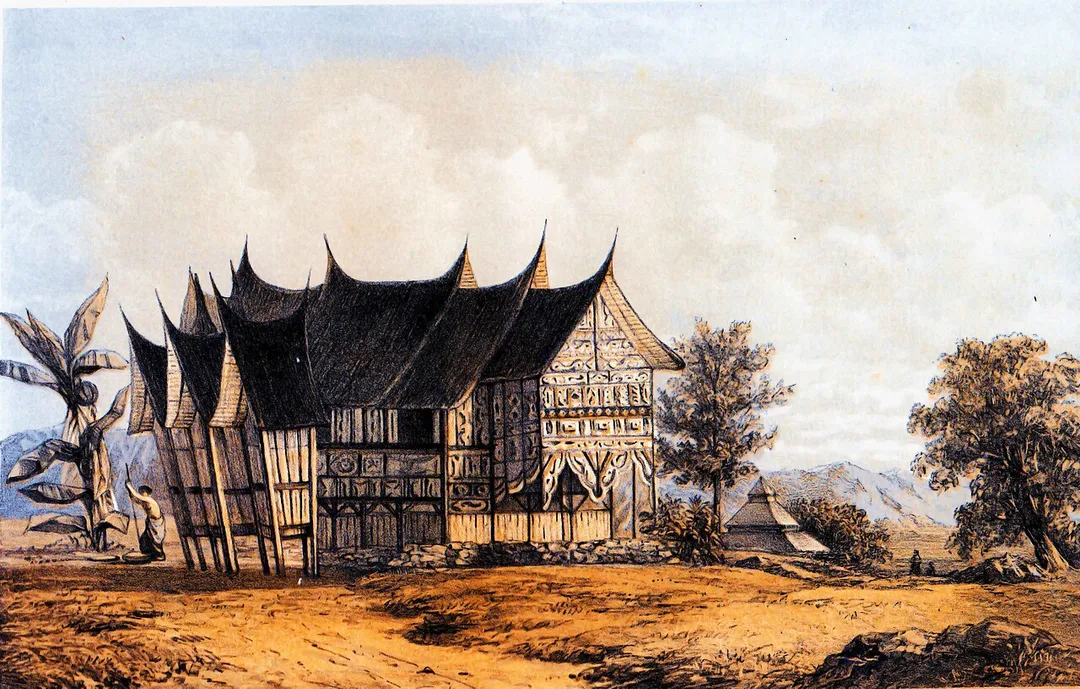 Huis van een hoofd Padangse Bovenlanden