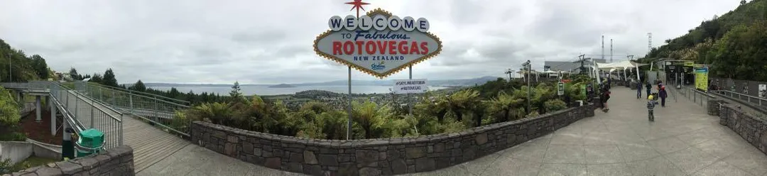 A panoramic view of Rotorua, Taken at the top of Mt Ngongotaha