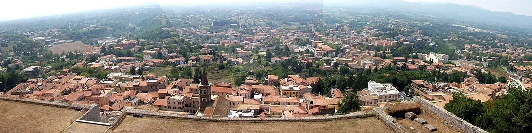 Panoramic view of Palestrina from Palazzo Colonna Barberini