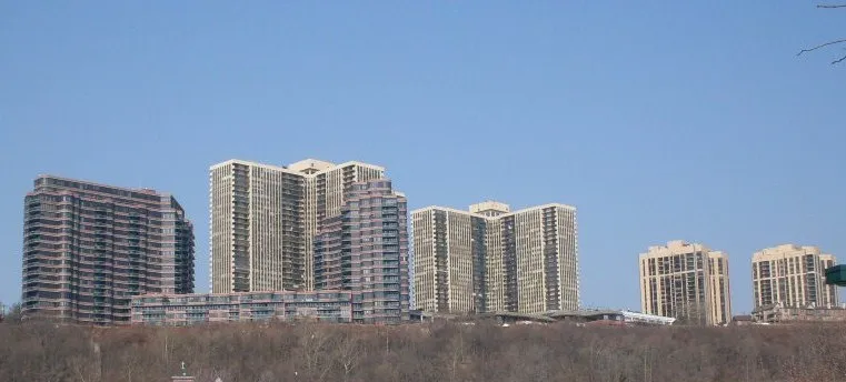 Palisades Amusement Park site developed with high rise condominiums.
