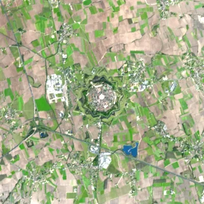 Satellite image of Palmanova - Udine - Italy