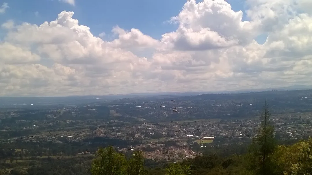 Vista panorámica de Panotla, Tlaxcala desde el Cerro de las Antenas
