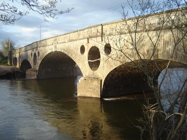 Bridge over the River Usk, near Pant-y-Goitre This attractive bridge carries the B4598 between Abergavenny and Usk.