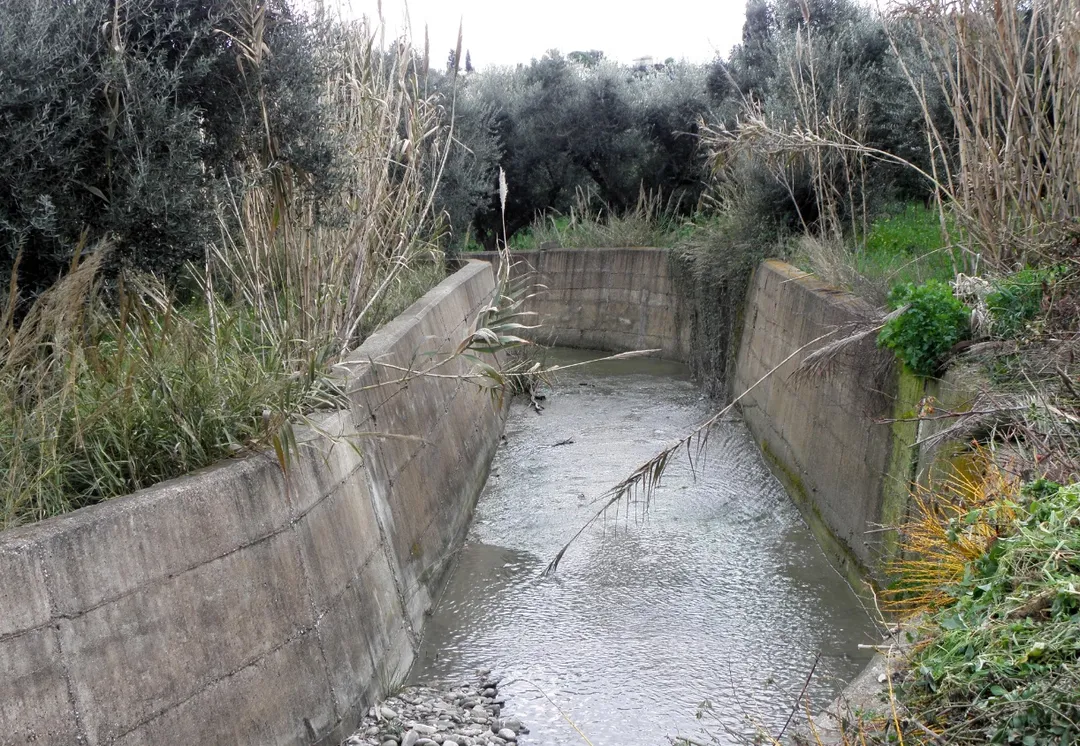 Ligias torrent in the outskirts of Mintilogli, Achaia, Greece.