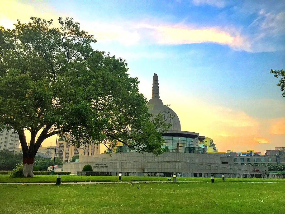 This is a buddhist temple at Buddha Smriti Park in Patna, Bihar, India