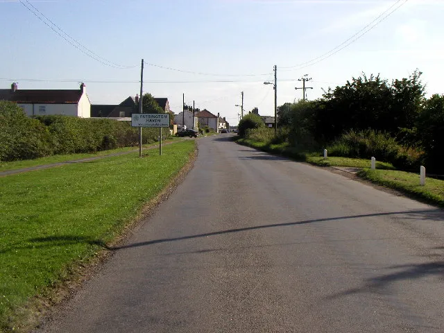 Patrington Haven, East Riding of Yorkshire, England.The hamlet of Patrington Haven taken from the north approach at MR: TA30632152 looking SSW.