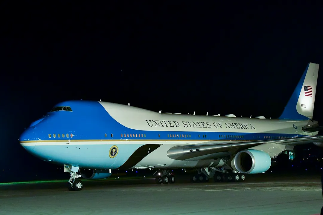 President Donald J. Trump arrives Paya Lebar Air Base, Singapore in preparation for the summit with North Korean leader Kim Jong Un, June 10, 2018. [State Department photo/ Public Domain]