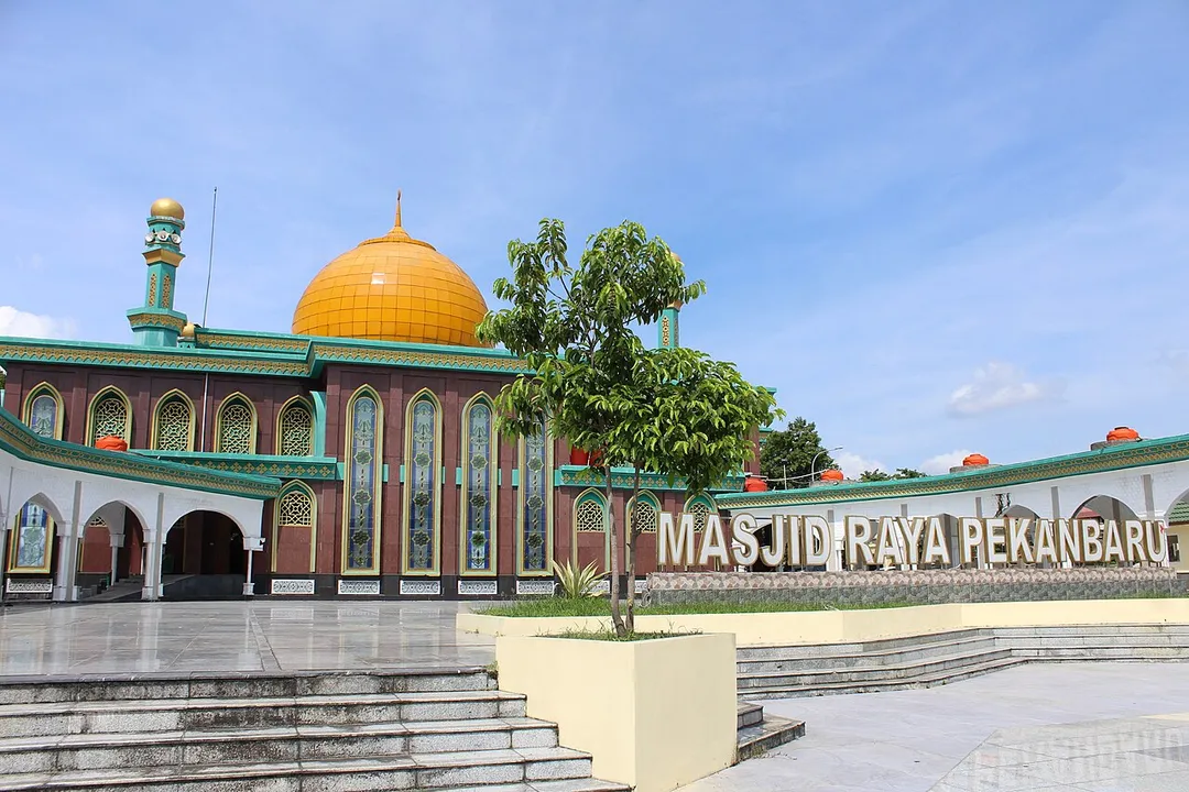 Situs Cagar Budaya Masjid Raya Pekanbaru, Riau.