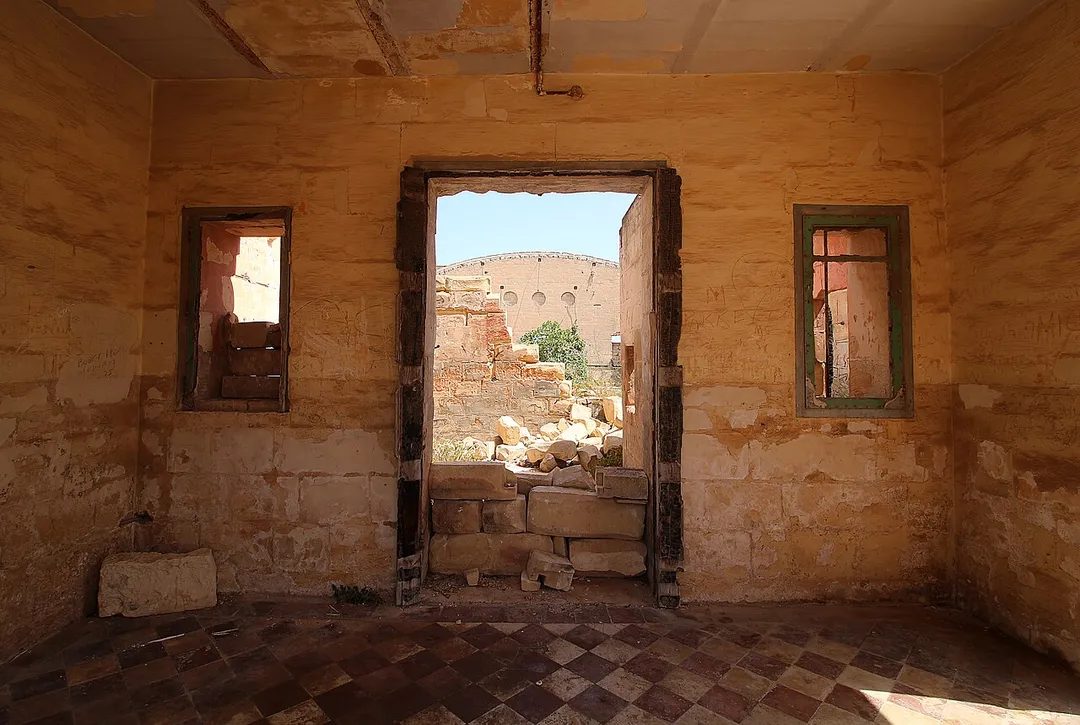 The ruins of Australia Hall in Pembroke