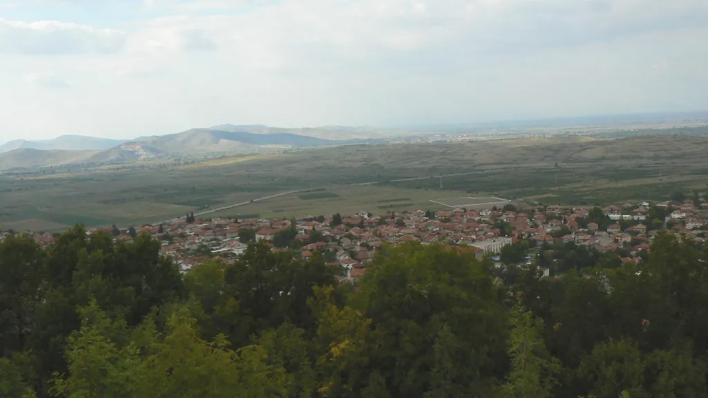 Perushtitsa, Bulgaria, as seen from the heights