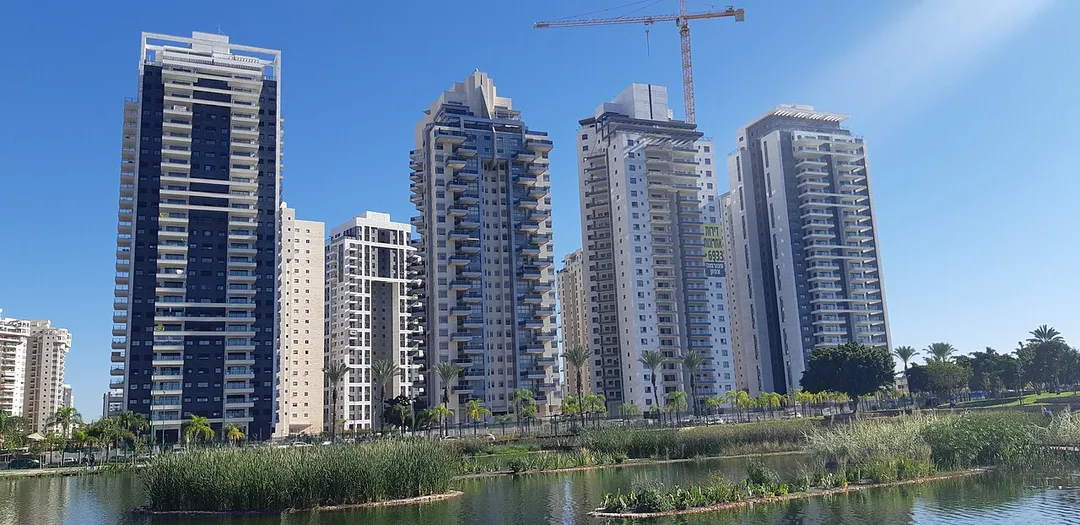 Artificial pond in the park of Petah Tikva
