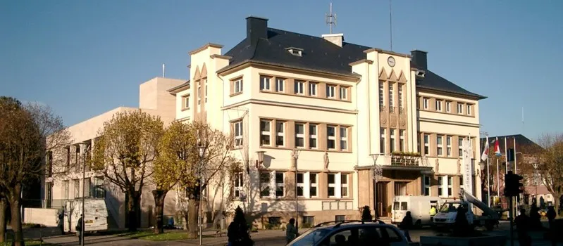 Town hall of the commune of Pétange, in south-western Luxembourg.