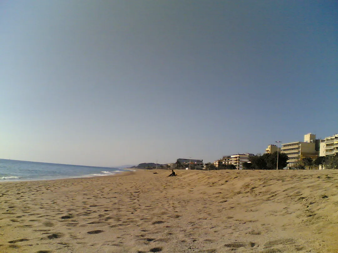 A view of Pineda de Mar beach in Catalonia, Spain