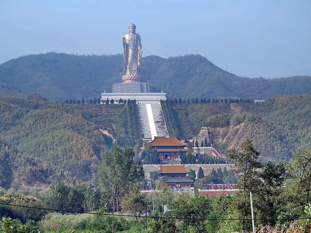 The world's tallest Buddhist statue in Lushan County, Henan Province