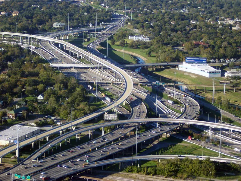 Took this awesome pic of i-10 and i-45 right at the northern edge of downtown Houston.