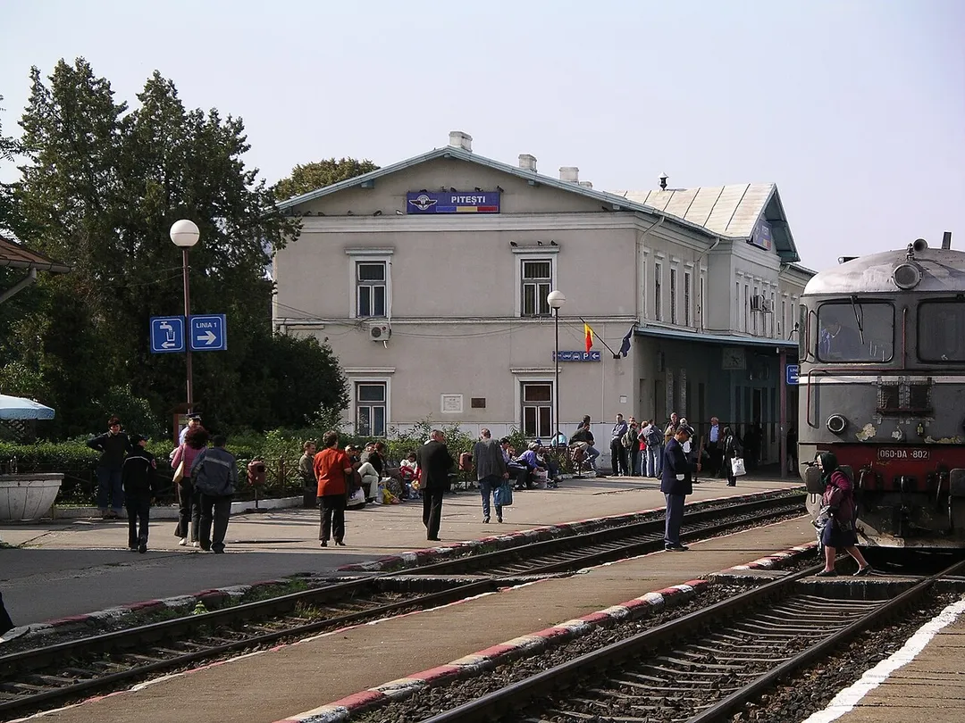 Railway station Piteşti in Romania
