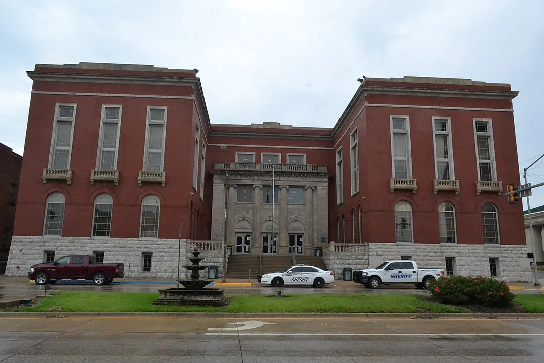 Pittsburg County Courthouse in McAlester, OK. Listed on the national Register of Historic Places.