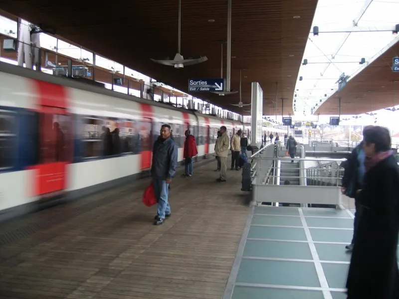 RER B at La Plaine - Stade de France.