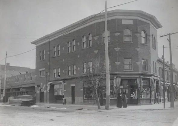 Playter's Hall, NE corner of Broadview and Danforth.