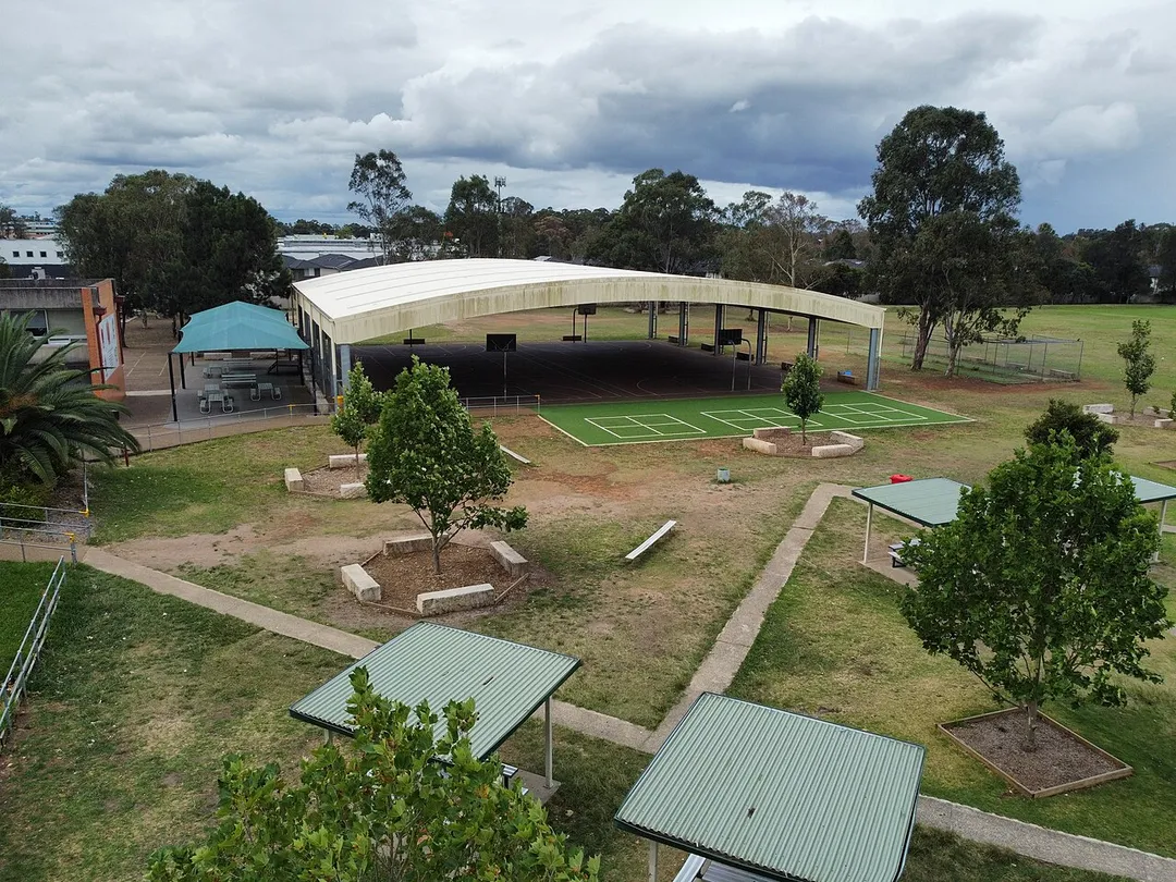 The Plumpton High School Basketball Court
The photo was taken with appropriate permission from the principal.
