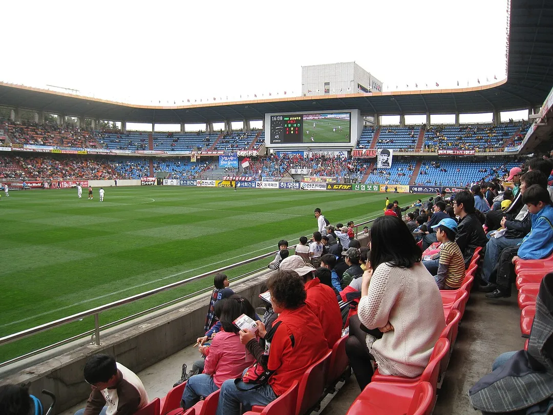 Pohang steelyard football stadium. Pohang-si, Gyeongsangbuk-do, South Korea.